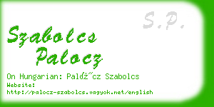 szabolcs palocz business card